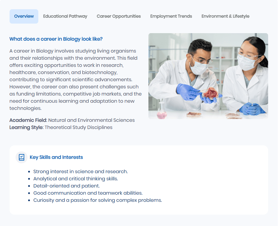 Explore Disciplines & Careers